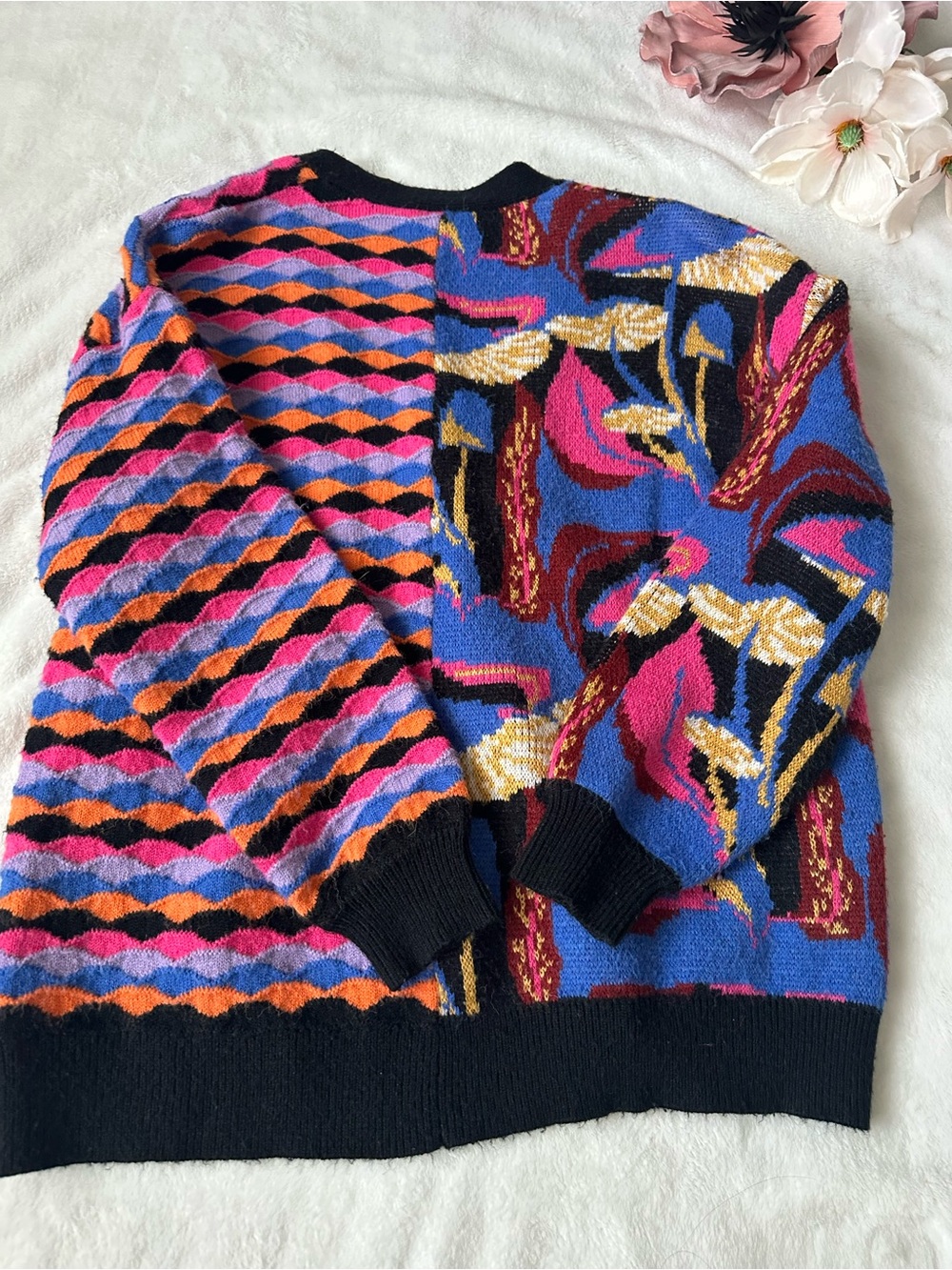 Farm Rio Mixed Mushrooms Knit Cardigan Medium - Picture 6 of 15